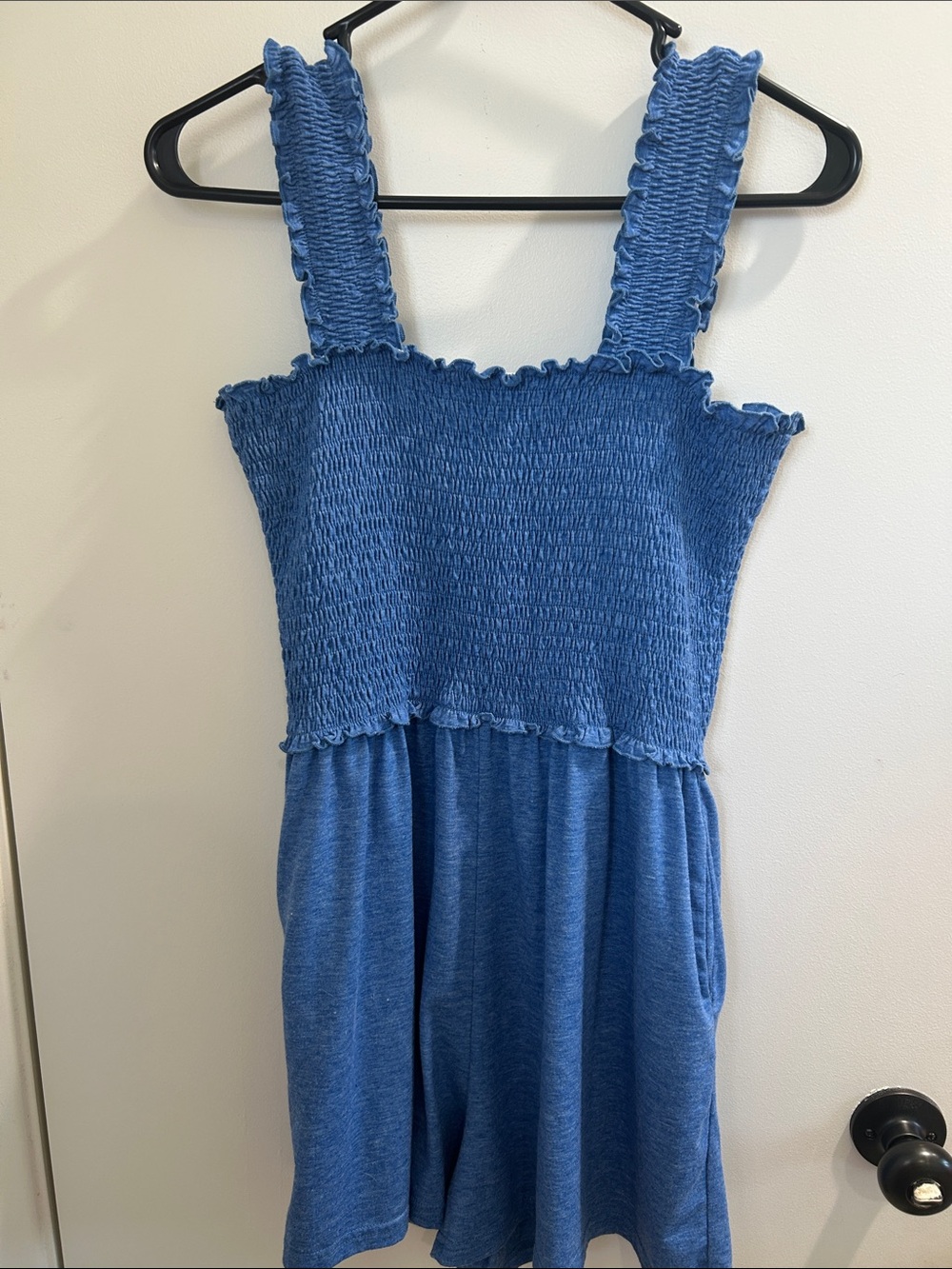 Kids Blue Smocked Romper - Brand